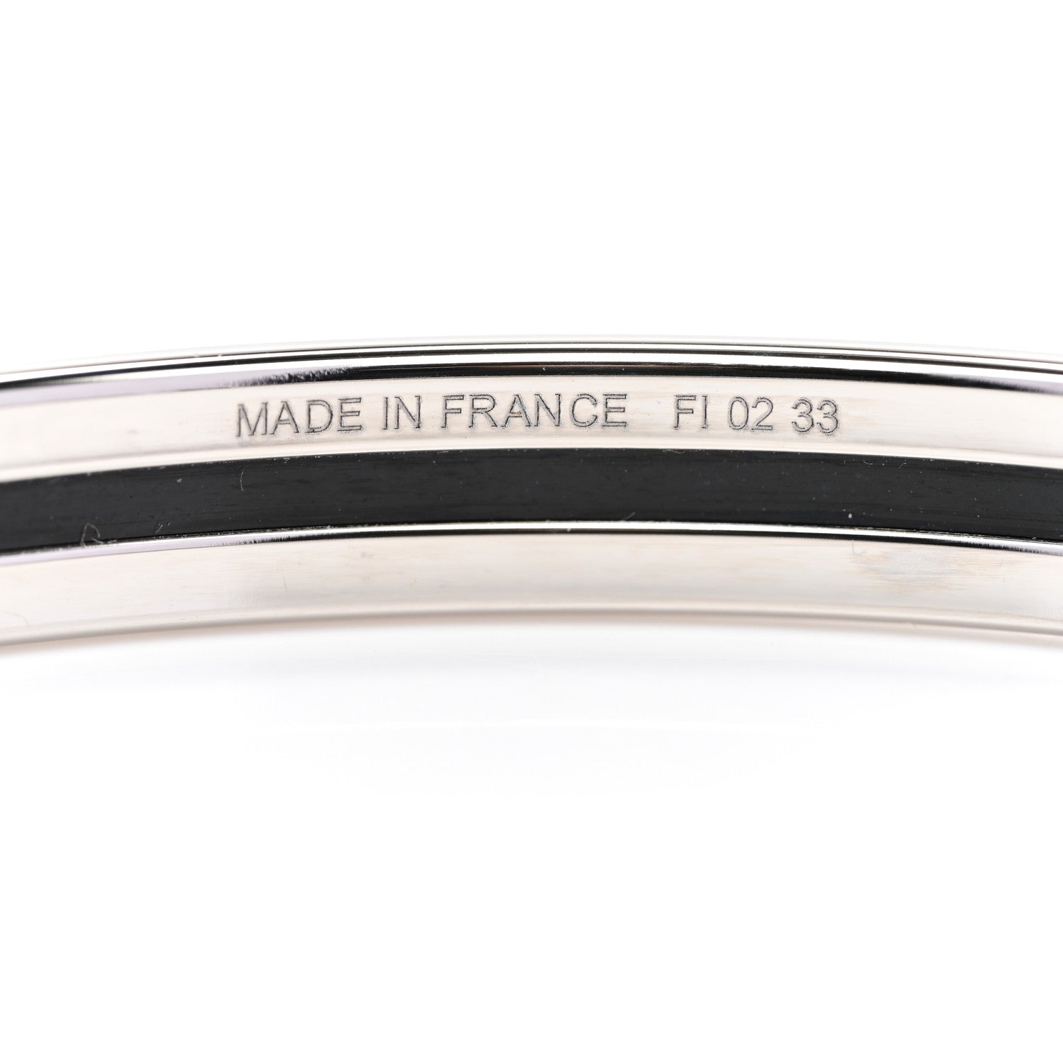 Hermes Enamel Printed Extra Narrow Bracelet 65 Marron Glace 4 of 5