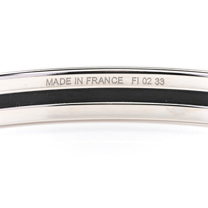 Hermes Enamel Printed Extra Narrow Bracelet 65 Marron Glace 4 of 5