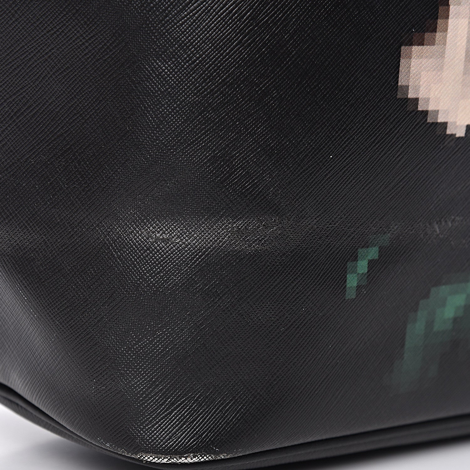 Givenchy Textured Coated Canvas Pixel Madonna Print Medium Antigona Tote Black 14 of 25