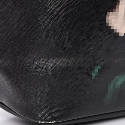 Givenchy Textured Coated Canvas Pixel Madonna Print Medium Antigona Tote Black 14 of 25