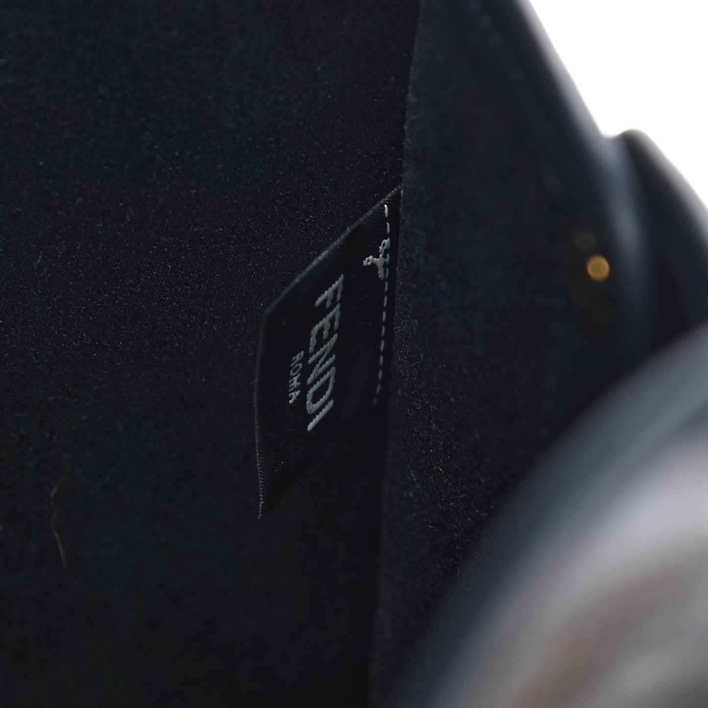 Glazed Fabric Vitello Century FF 1974 Stamp Patch Mini Peekaboo Defender Cover Mogano Panna Black