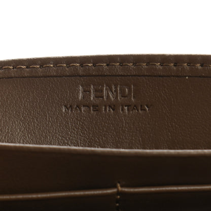 Fendi Vitello Soft F is Fendi Bi-Color FF 1974 Embossed Continental Envelope Wallet Maya Black 5 of 8