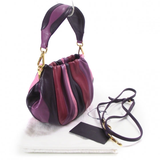 Nappa Trembled Blossoms Stripes Crossbody Ibisco Viola