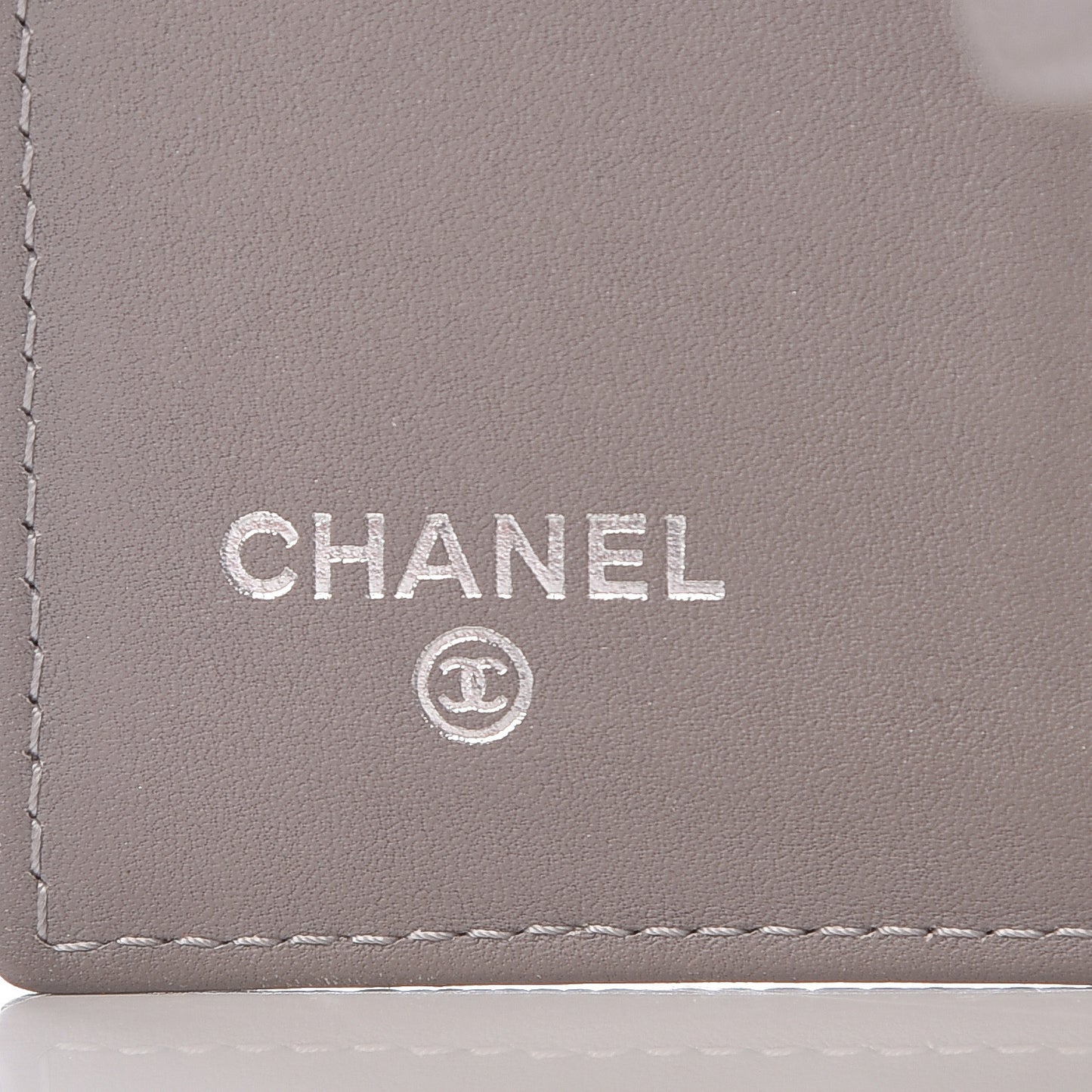 Caviar Timeless CC Compact French Wallet Light Grey