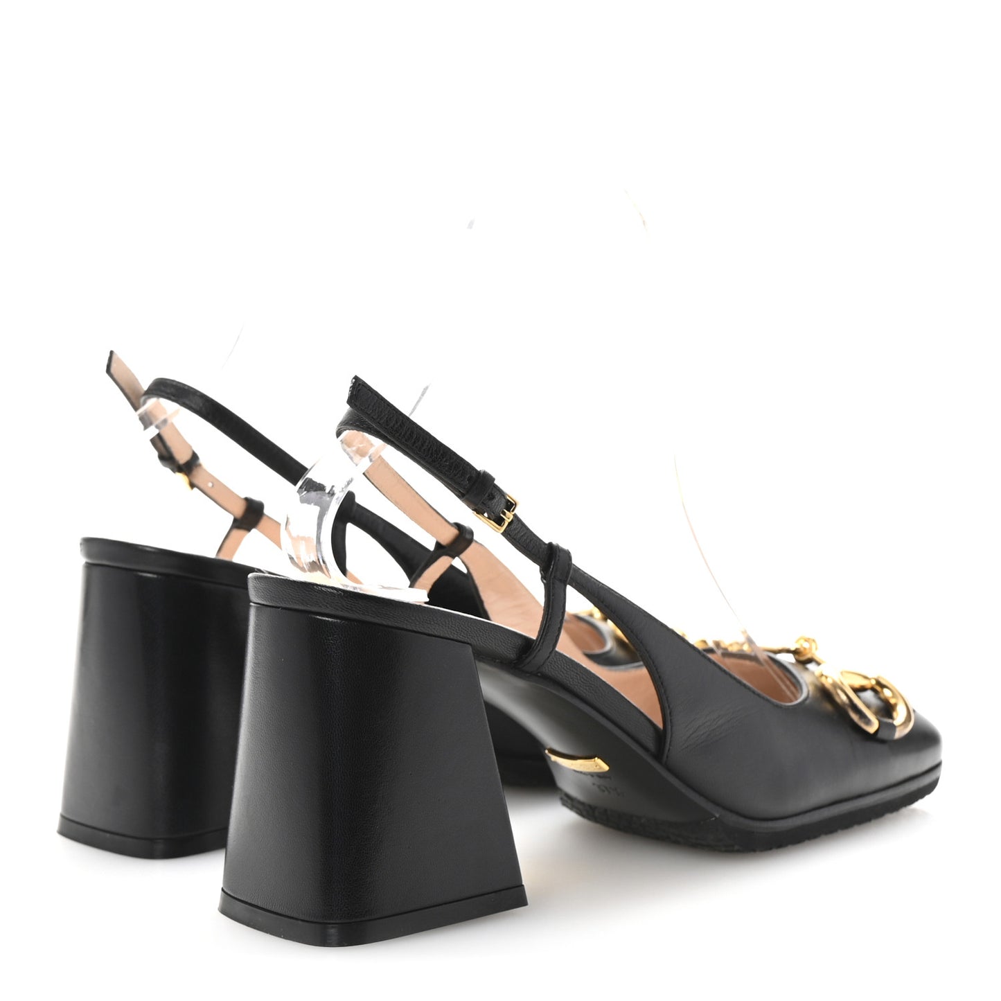Malaga Kid Horsebit 75mm Slingback Pumps 37.5 Black