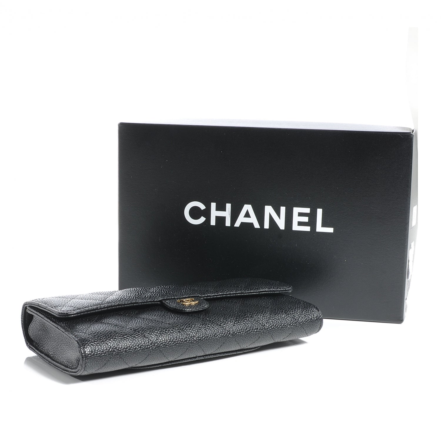 Chanel Caviar Quilted Travel Wallet Black 4 of 7