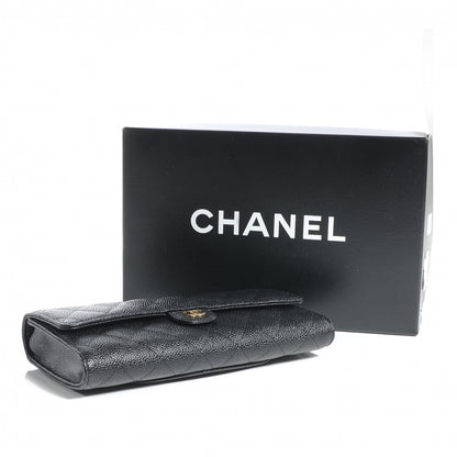 Chanel Caviar Quilted Travel Wallet Black 4 of 7