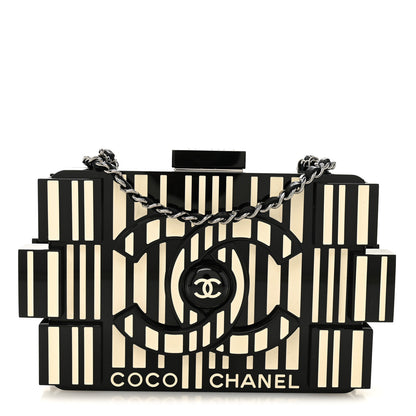 Chanel Plexiglass Barcode Boy Brick Lego Clutch Black 1 of 10