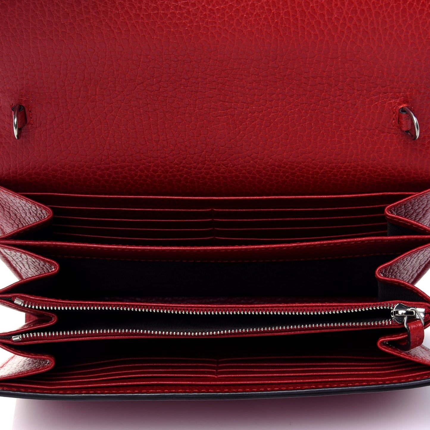 Calfskin Mini Dionysus Chain Wallet Hibiscus Red
