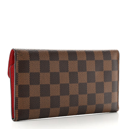 Louis Vuitton Damier Ebene Josephine Wallet Red 3 of 7