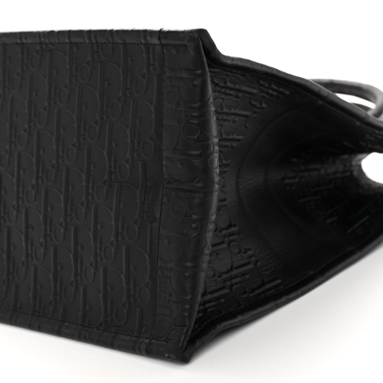 Christian Dior Oblique Calfskin Embossed Large Book Tote Black 9 of 9