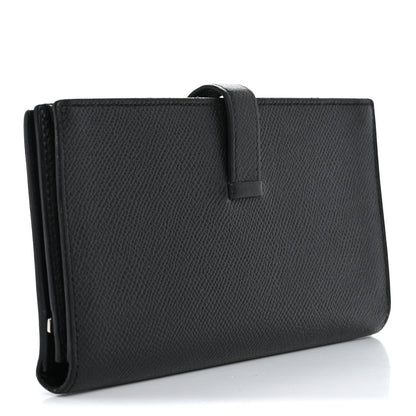Hermes Epsom Bearn Gusset Wallet Black 3 of 15