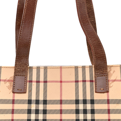 Burberry Haymarket Check Tote Brown 14 of 19