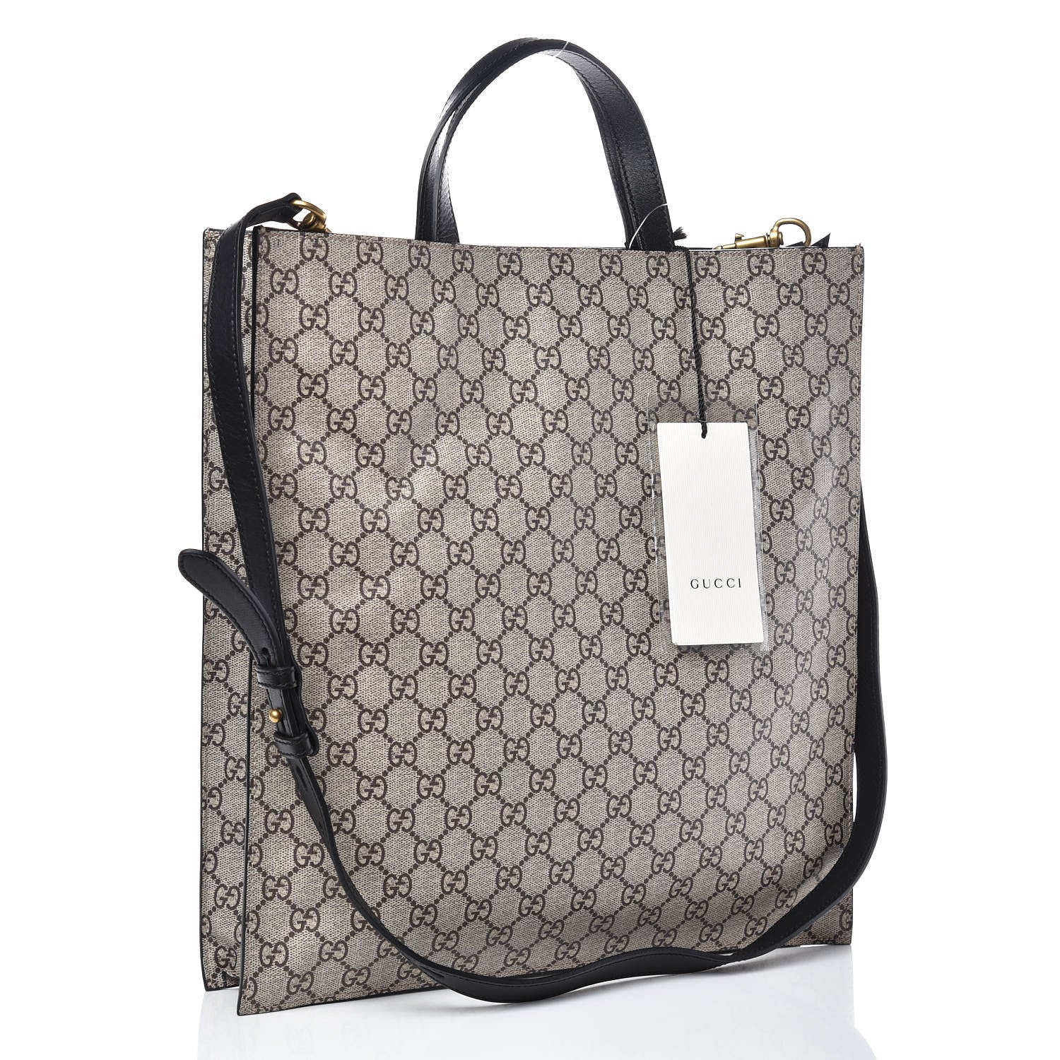 Gucci GG Supreme Monogram L'Aveugle Par Amour Print Vertical Tote Black 3 of 8