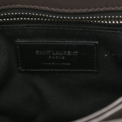 Saint Laurent Calfskin Y Quilted Monogram Toy Loulou Crossbody Bag Storm 6 of 9