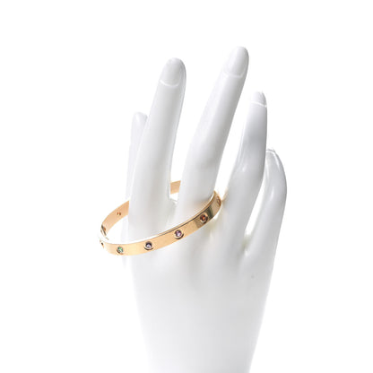 Cartier 18K Pink Gold Sapphire Garnet Amethyst LOVE Bracelet 16 2 of 8