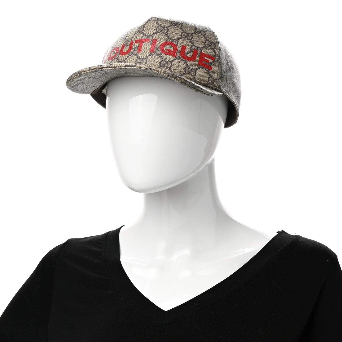 GG Supreme Monogram Boutique Print Baseball Hat M Beige