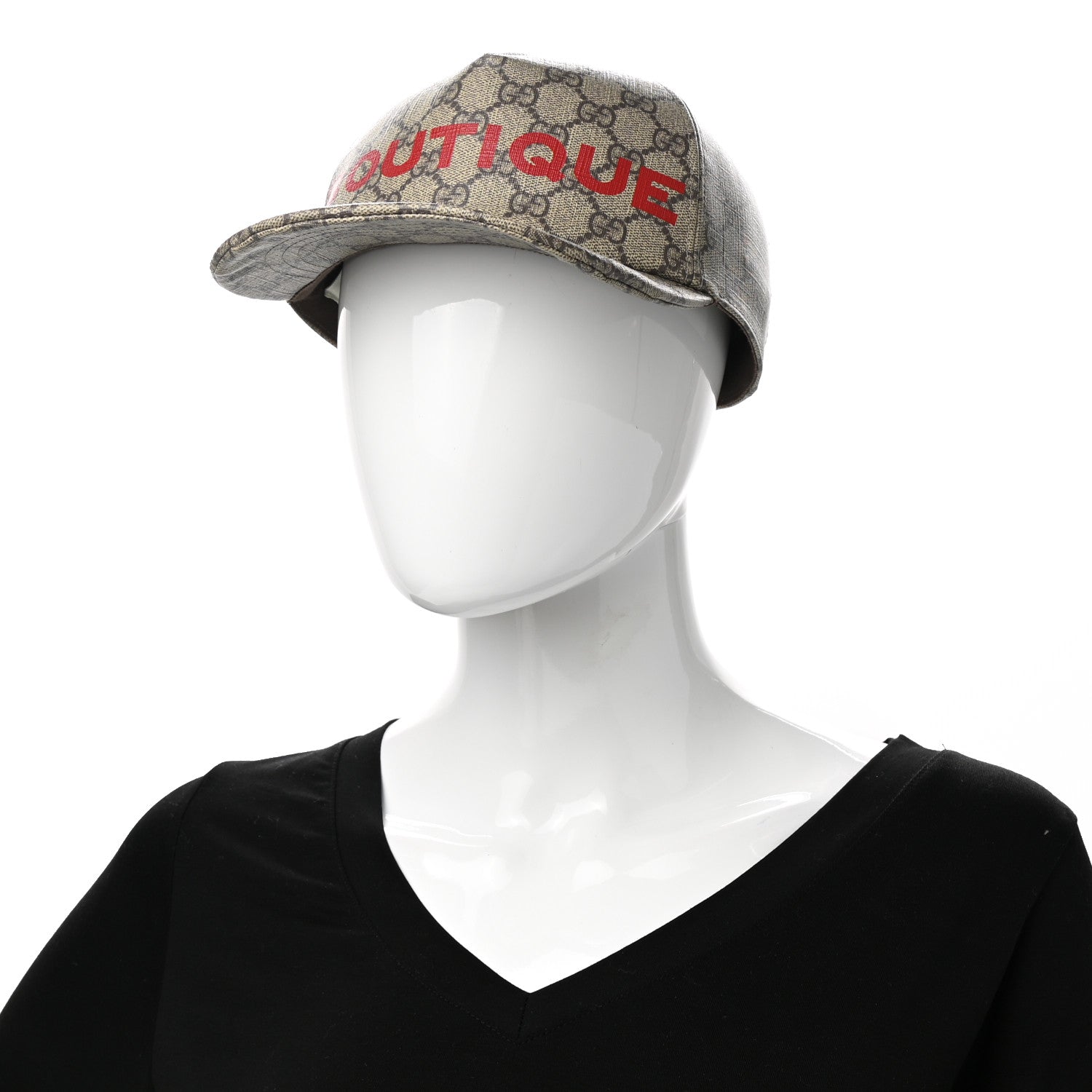 Gucci GG Supreme Monogram Boutique Print Baseball Hat M Beige 2 of 10