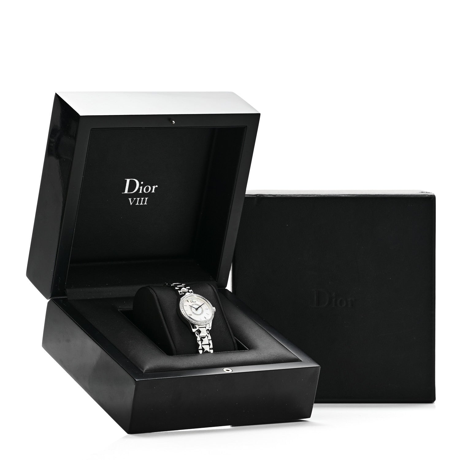 Christian Dior Stainless Steel Diamond Bezel 25mm Dior VIII