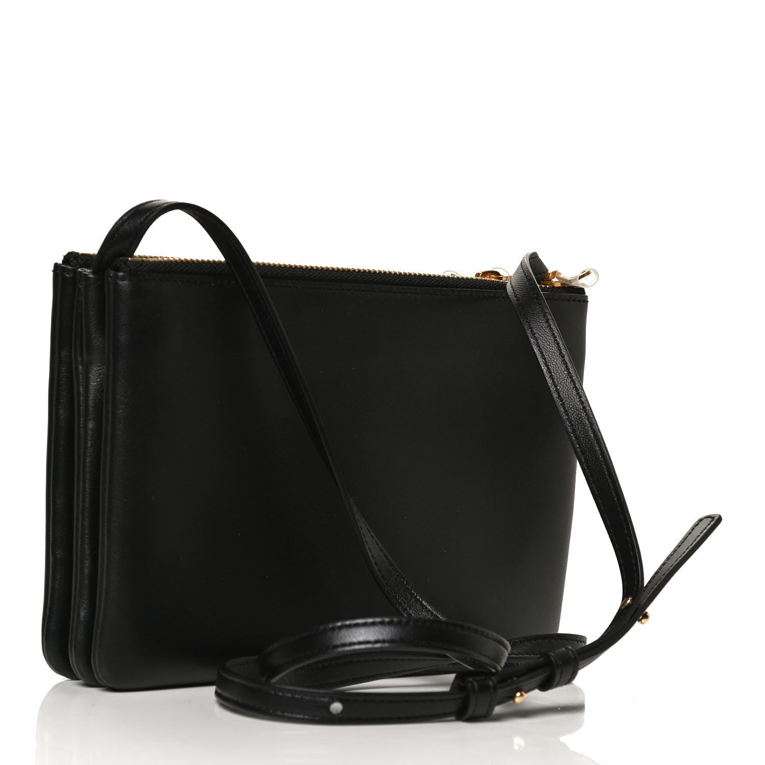 Celine Lambskin Small Trio Crossbody Bag Black 3 of 14