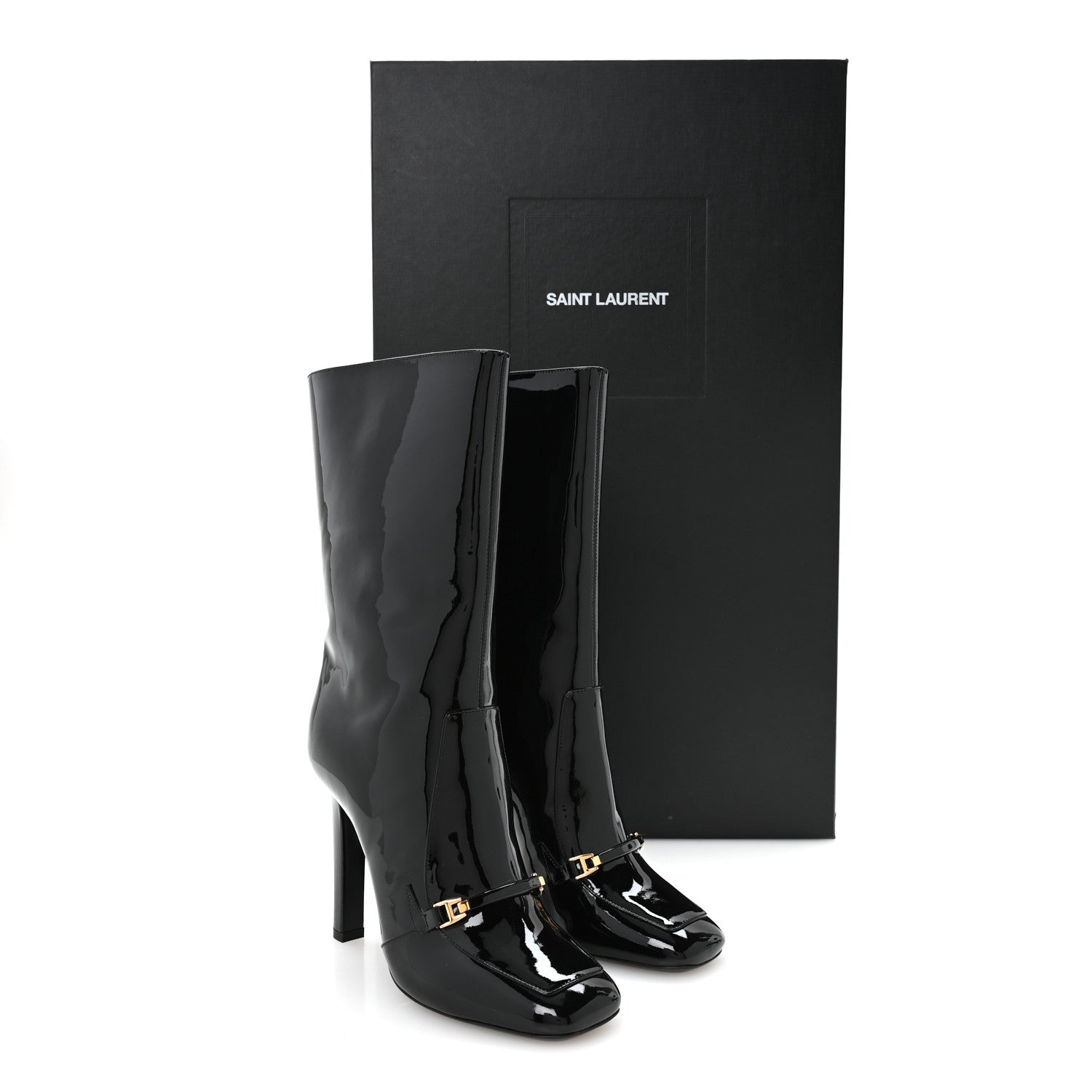 Saint Laurent Vernice Grupy Lala 105 Boots 39 Black 9 of 9