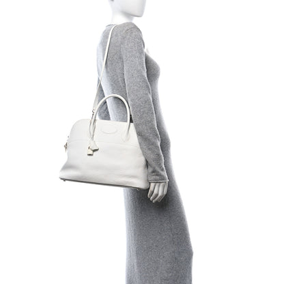 Hermes Taurillon Clemence Bolide 35 White 2 of 10