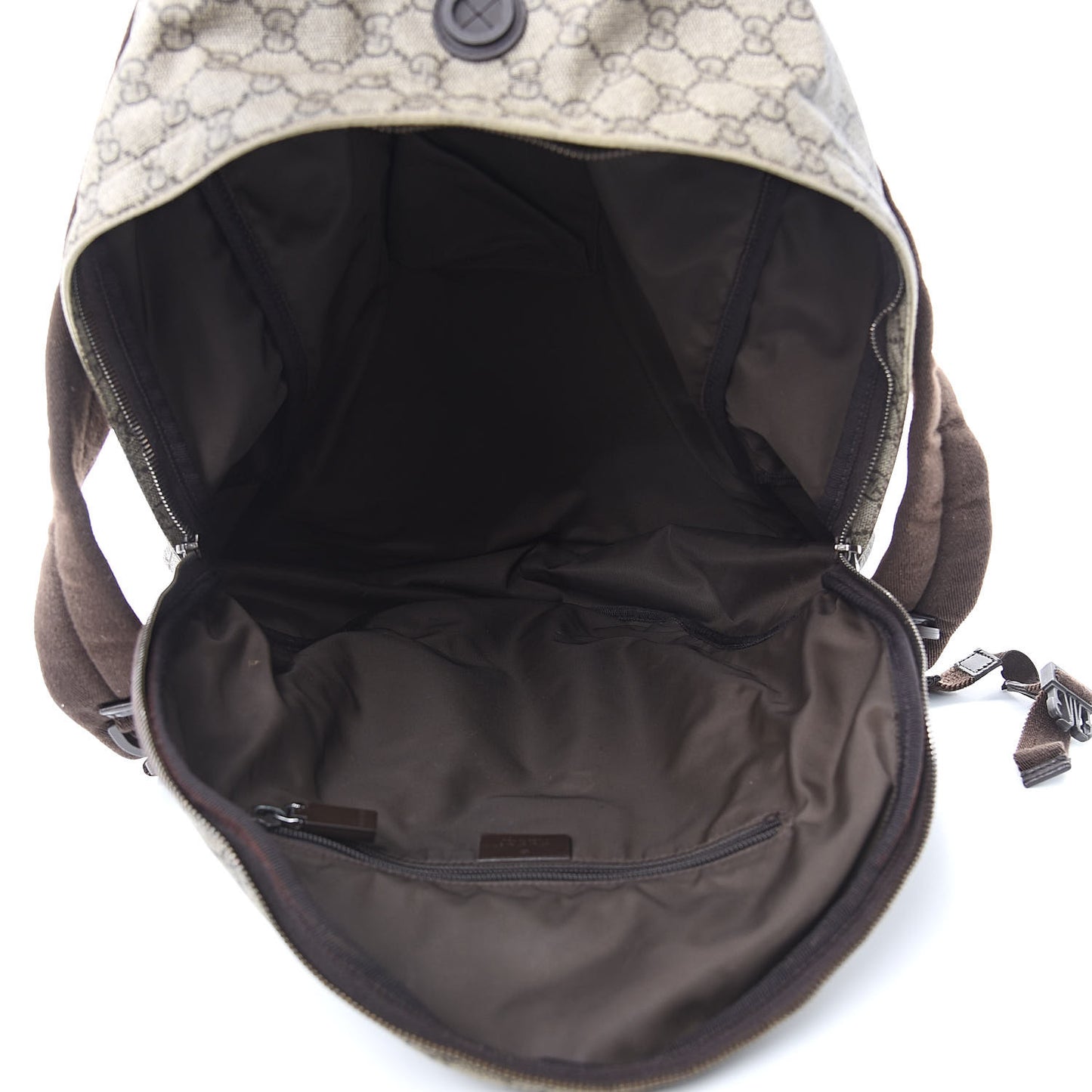 GG Plus Monogram Interlocking G Medium Backpack Dark Brown