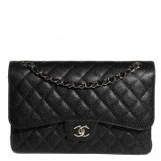 Chanel Caviar Quilted Jumbo Double Flap Black 1 of 16