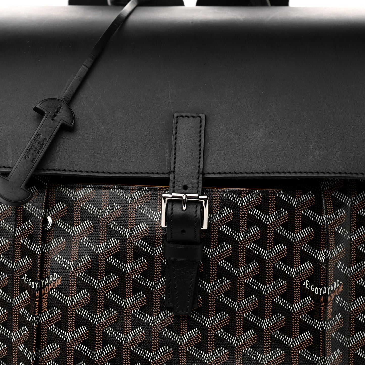 Goyardine Calfskin Alpin Backpack Black