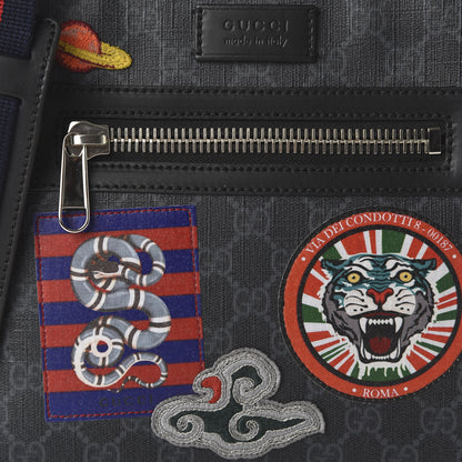 Gucci GG Supreme Monogram Night Courrier Flat Messenger Bag Black Multicolor 9 of 9