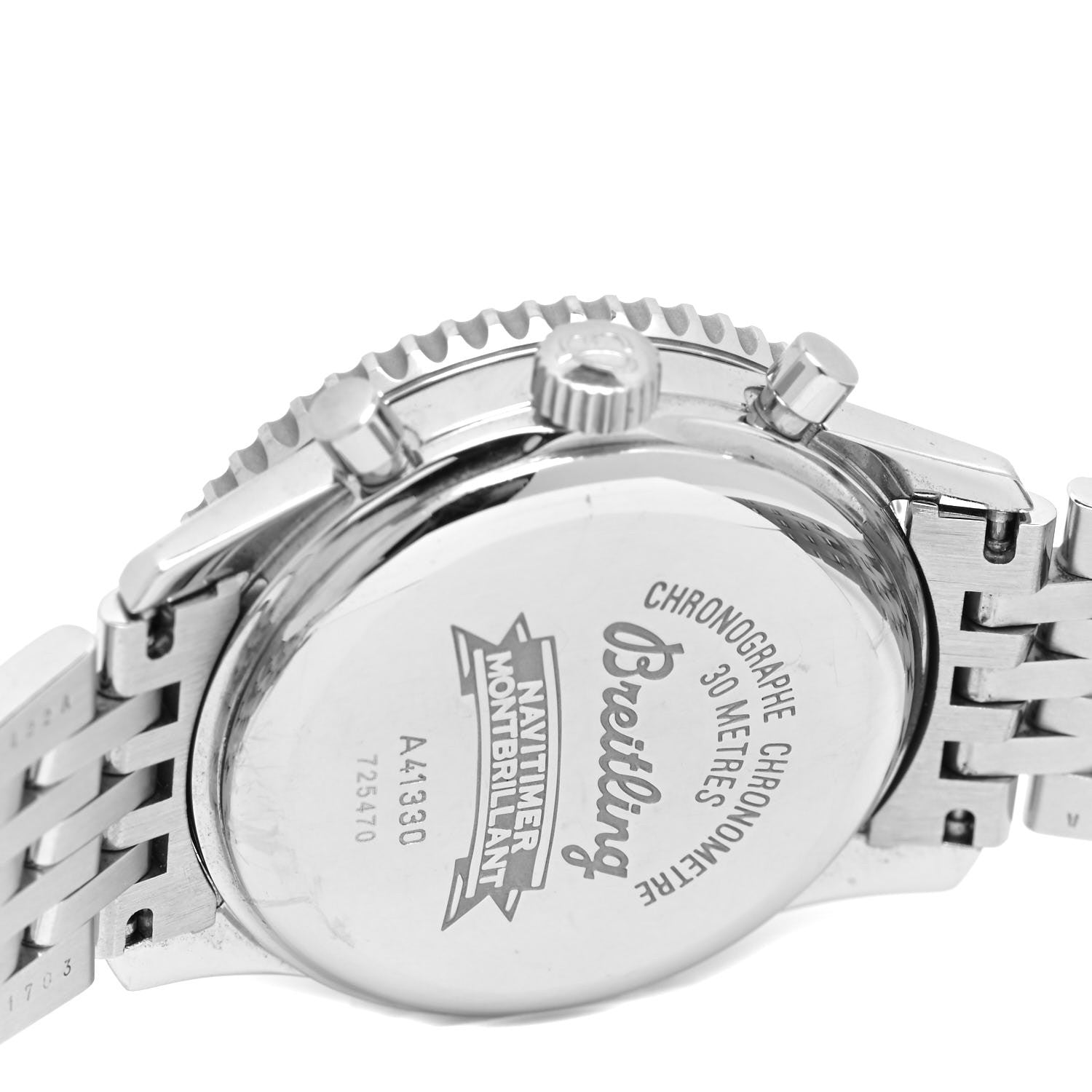 Breitling Stainless Steel 38mm Navitimer Montbrillant Chronograph Automatic Watch A41330 4 of 4