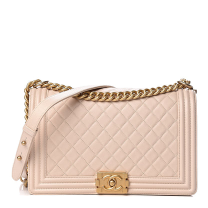 Chanel Calfskin Quilted New Medium Boy Flap Beige Clair 1 of 10