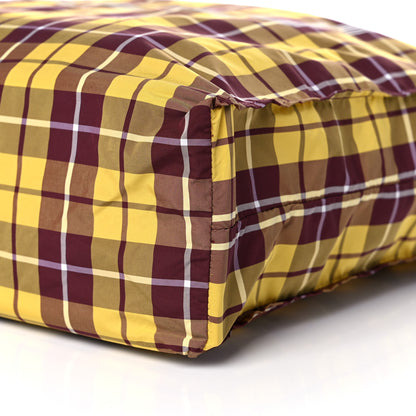 Gucci Nylon Checked Logo Vertical Tote Yellow 9 of 9