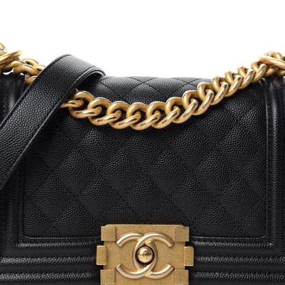 Chanel Caviar Quilted Small Boy Flap Black 11 of 12