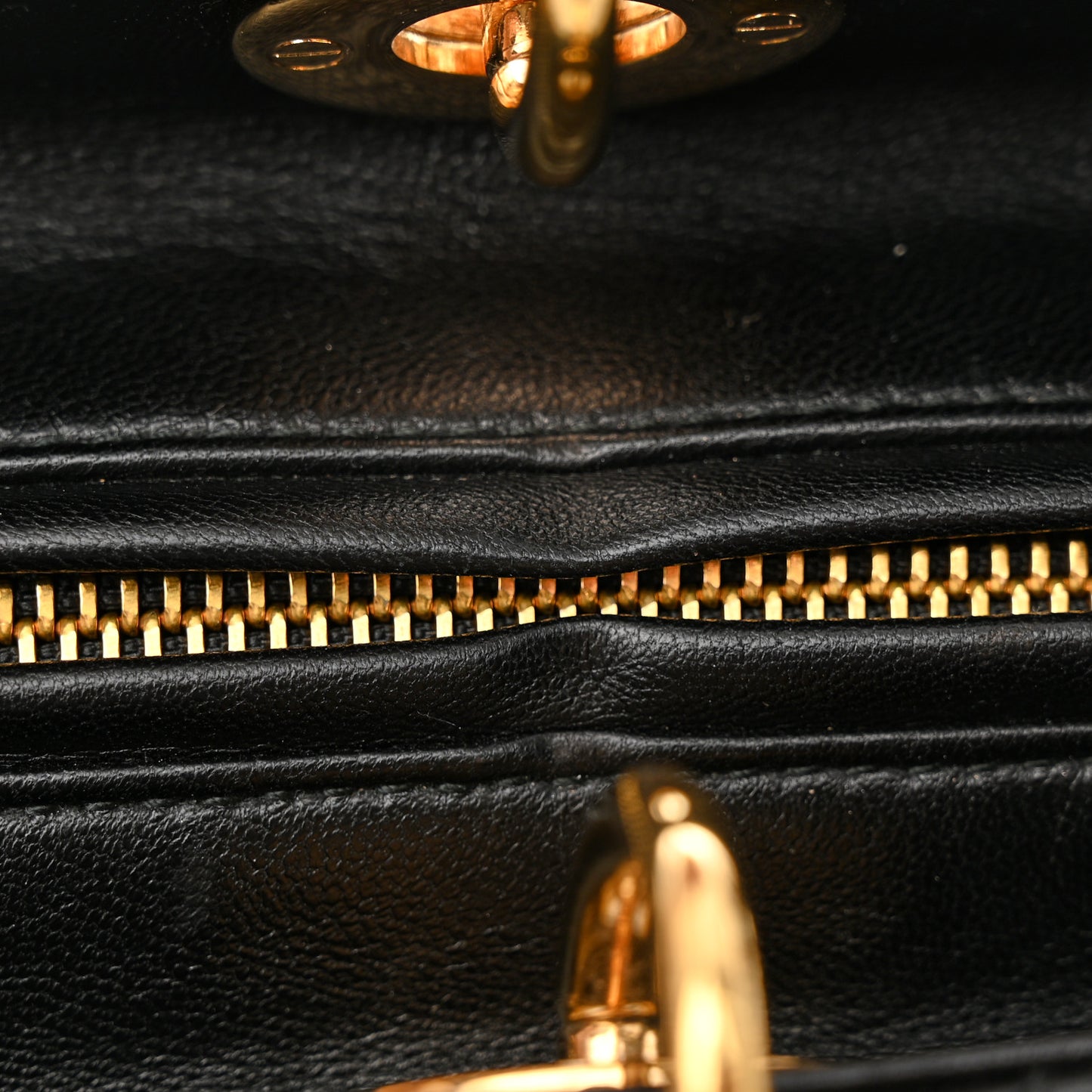 Lambskin Cannage Large Lady Dior Black