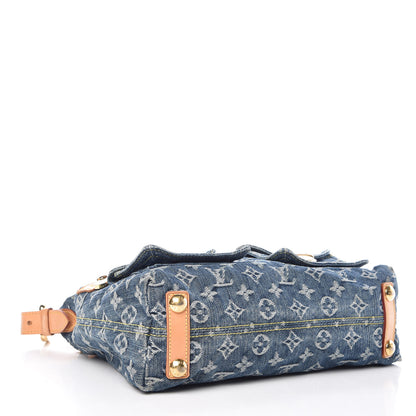 Louis Vuitton Monogram Denim Baggy PM Blue 4 of 13