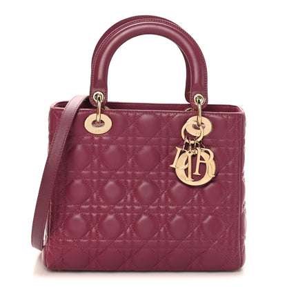 Christian Dior Lambskin Cannage Medium Lady Dior Purple 1 of 12