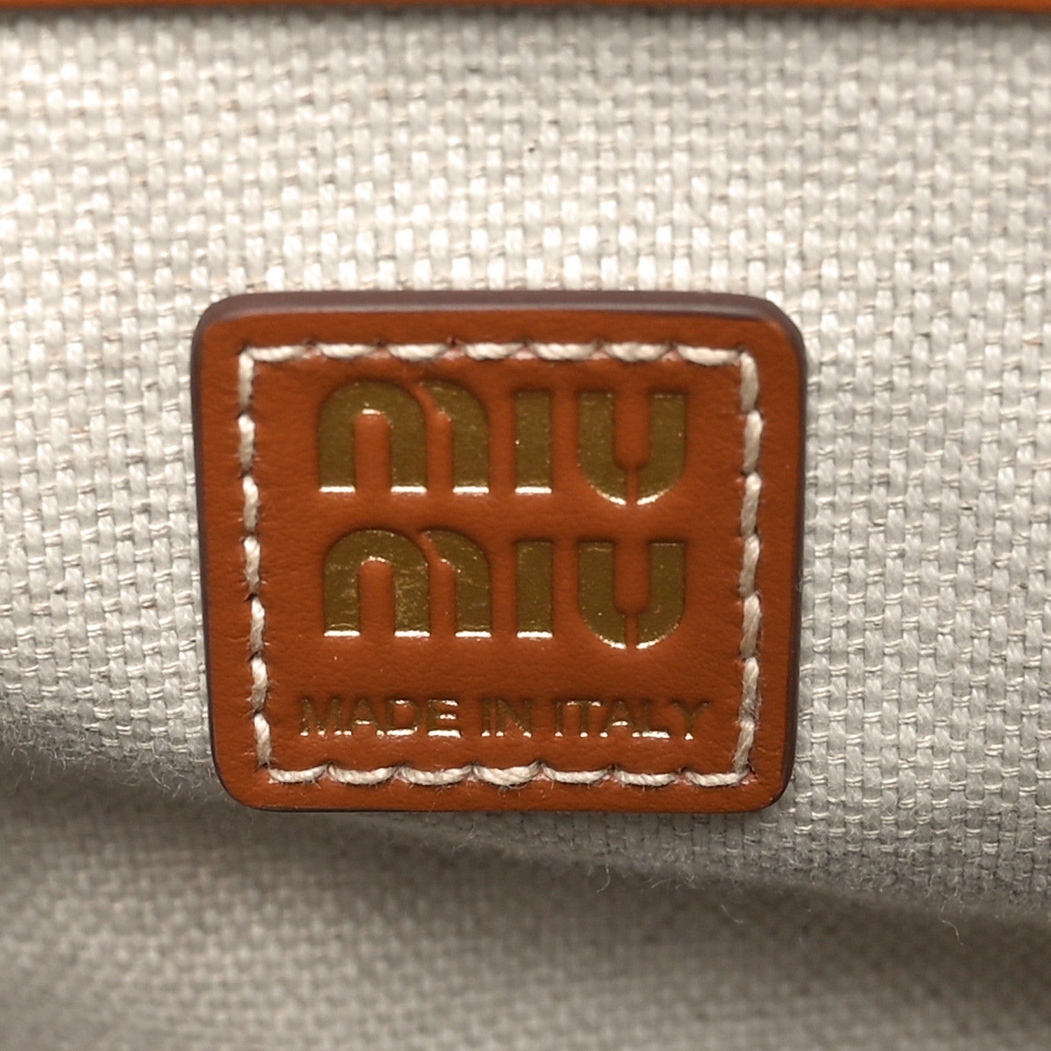 Miu Miu Canapa Soft Calfskin Backpack Bluette Brandy 6 of 9