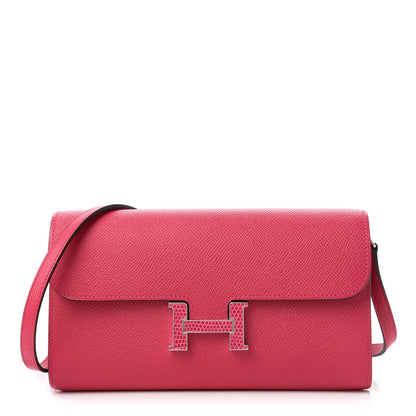 Hermes Epsom Lizard Constance Wallet To Go Rose Mexico 1 of 11