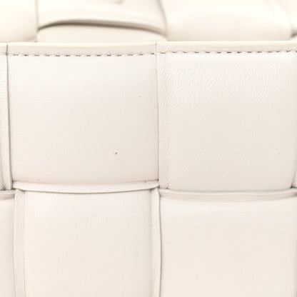 Bottega Veneta Lambskin Maxi Intreccio Padded Chain Cassette Crossbody Bag White 10 of 14