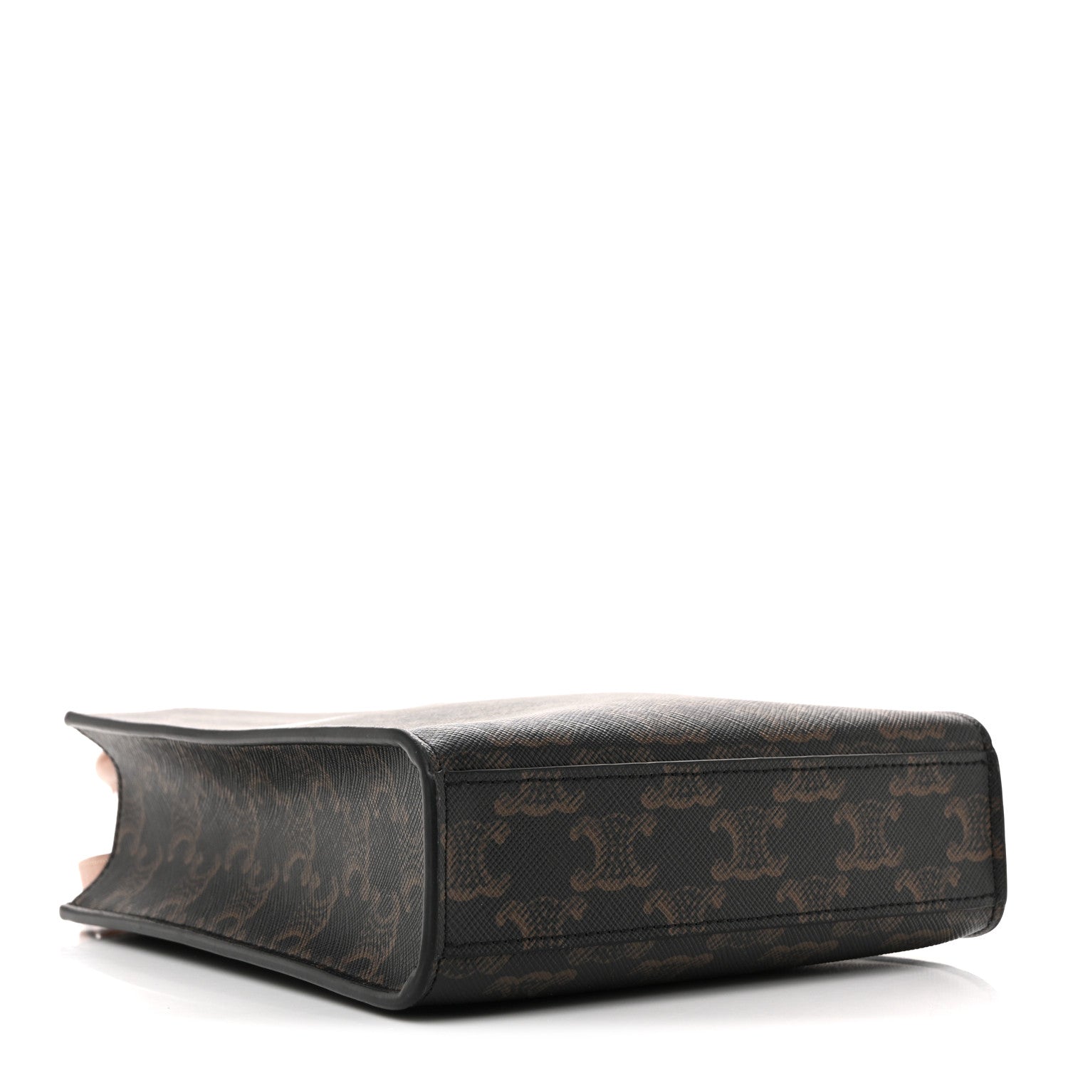 Celine Triomphe Canvas Calfskin Mini Vertical Cabas Tan 4 of 10