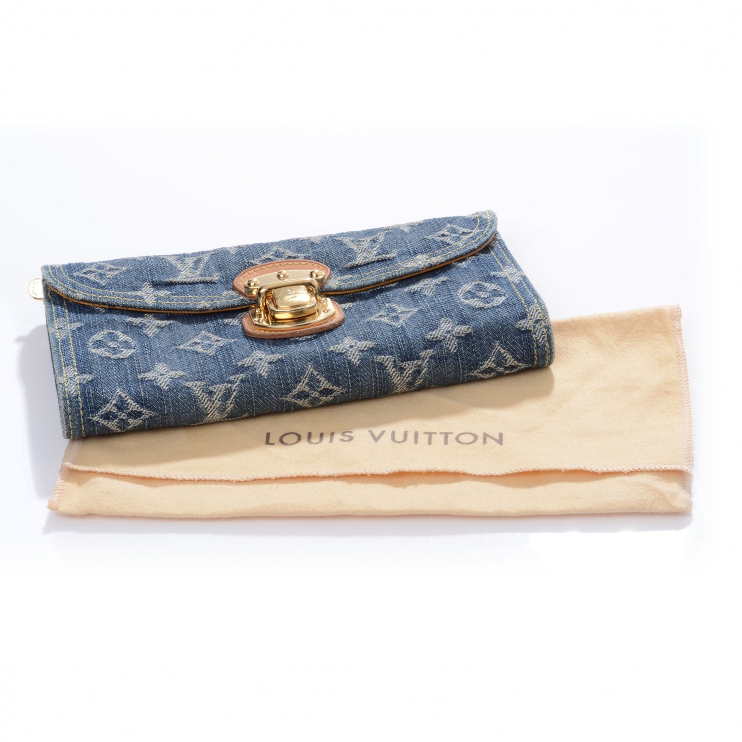 Louis Vuitton Denim Amelia Wallet Blue 8 of 8