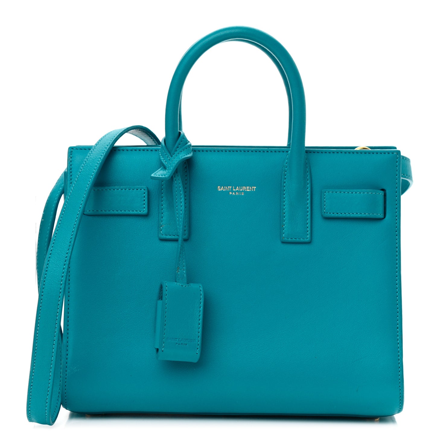 Calfskin Nano Sac De Jour Turquoise