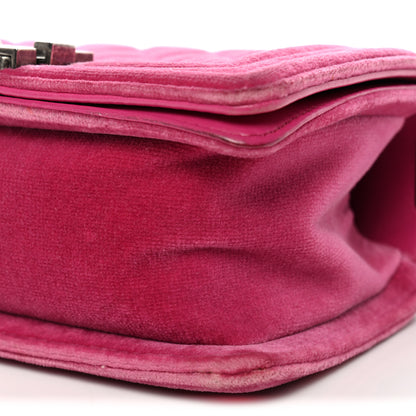 Chanel Velvet Quilted Small Boy Flap Fuchsia 10 of 15