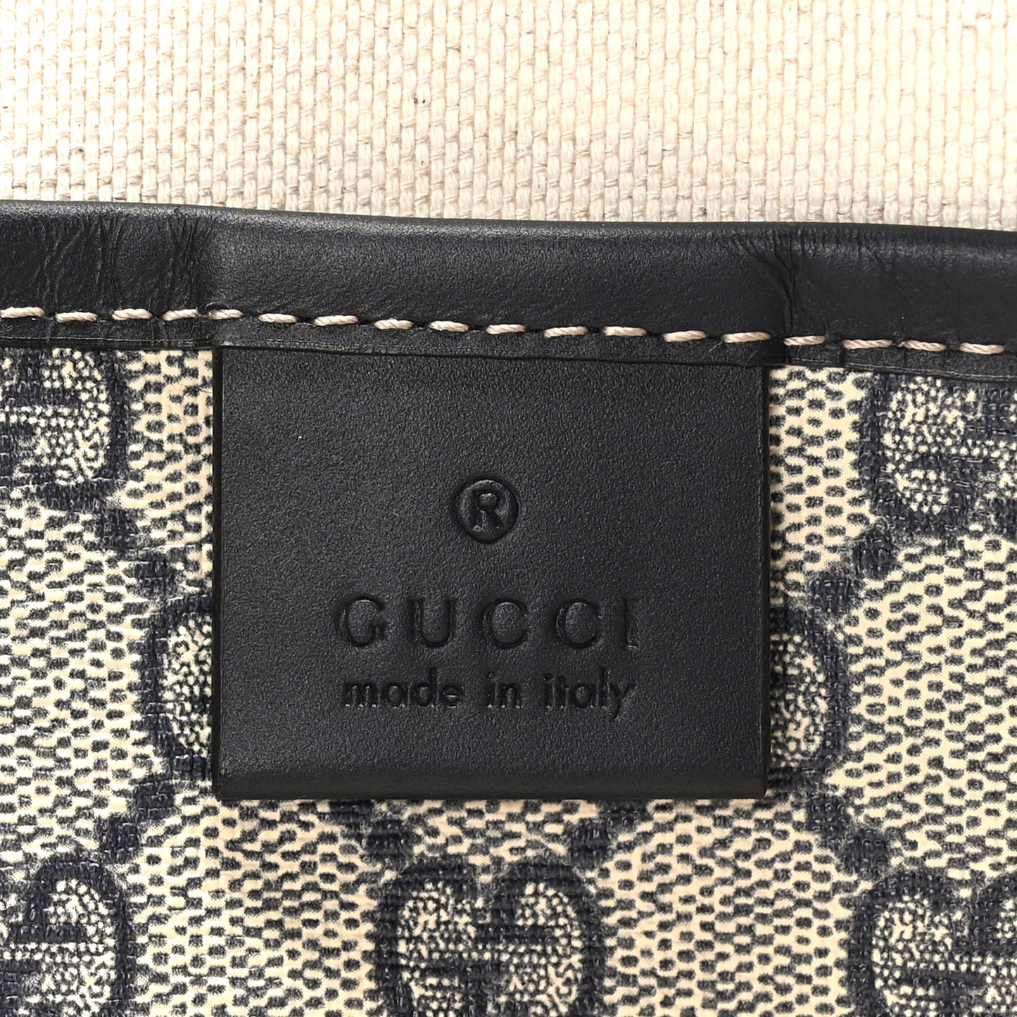 GG Plus Monogram Medium Signature Web Loop Tote Navy