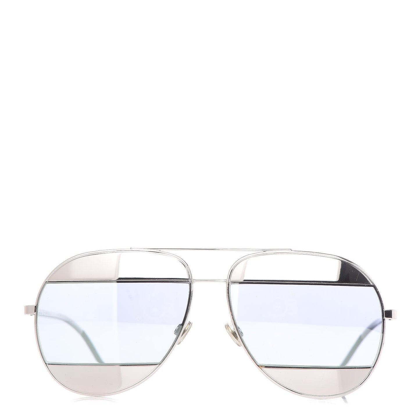 Split 1 Aviator Sunglasses Silver Blue