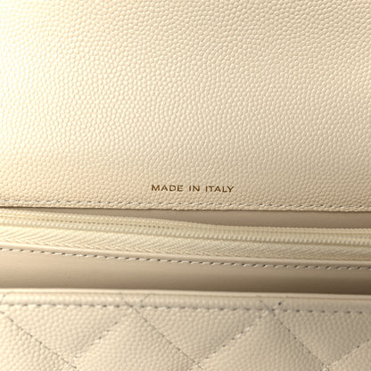 Chanel Caviar Quilted Trendy Handle Clutch With Chain Ecru 7 of 12