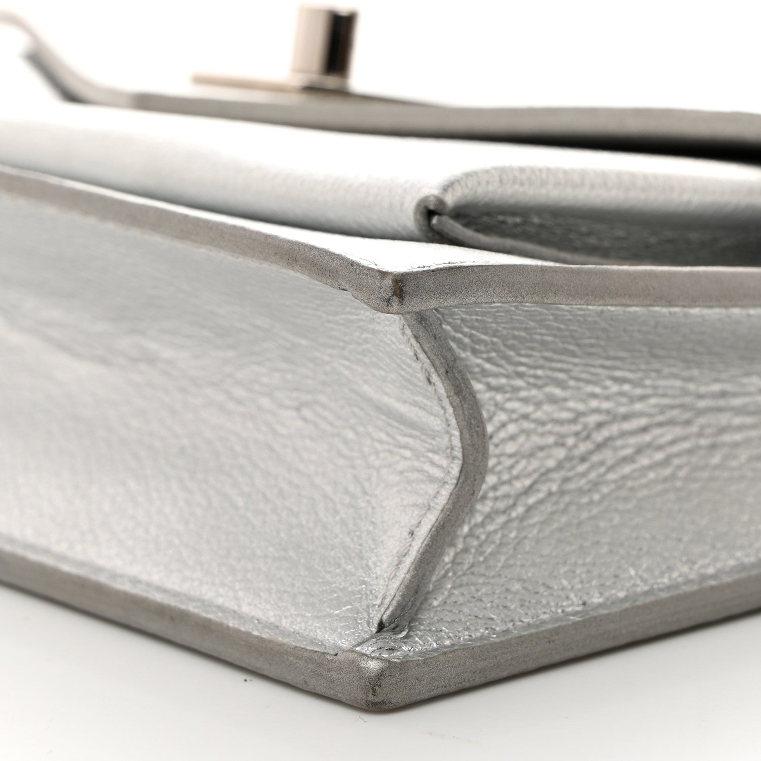 Louis Vuitton Metallic Soft Calfskin Mylockme Chain Pochette Silver 9 of 9