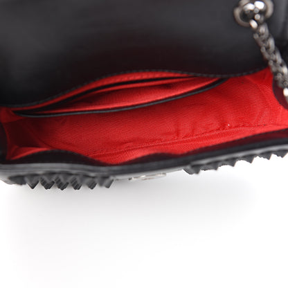 Christian Louboutin Calfskin Spikes Sweety Charity Crossbody Bag Black 4 of 10