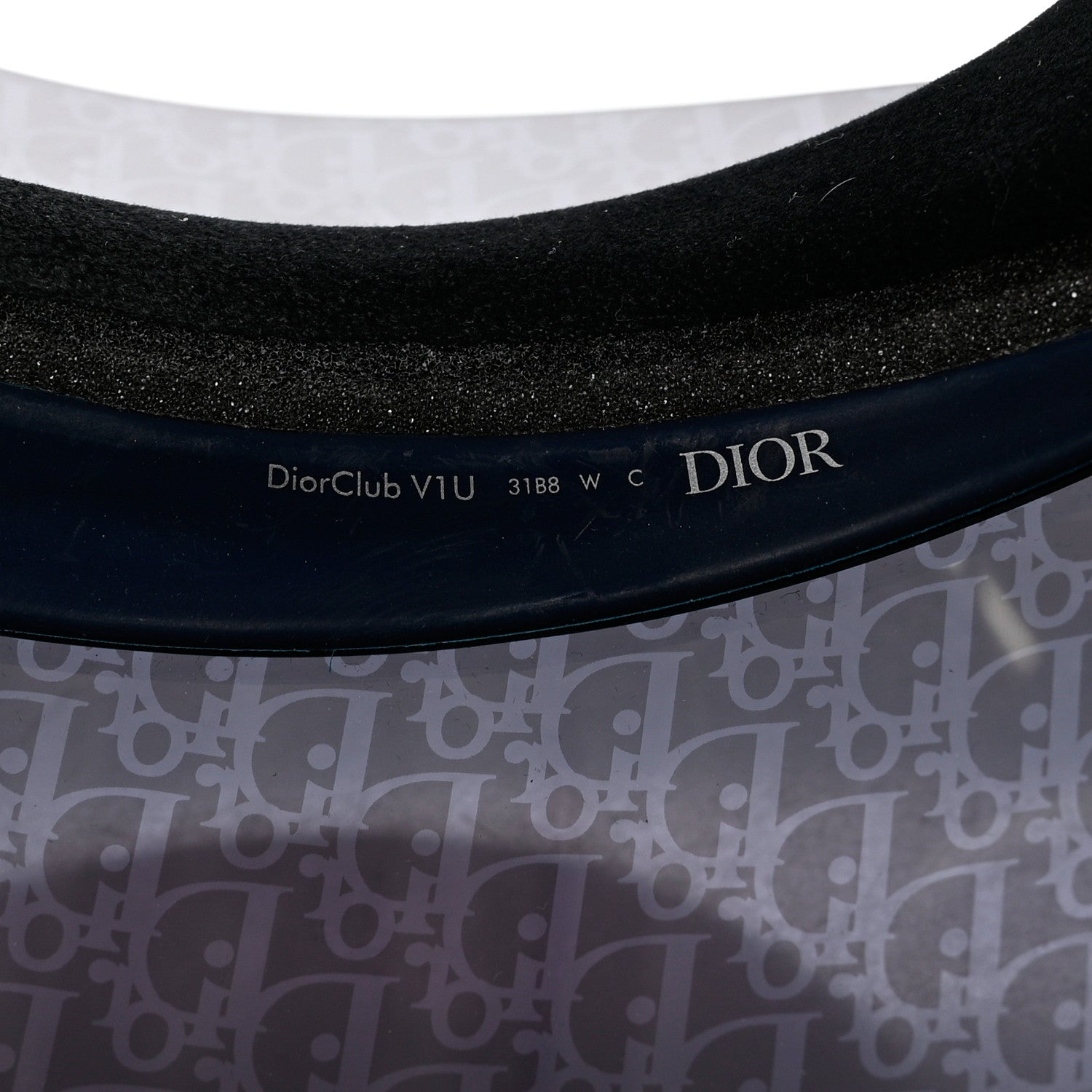 Christian Dior Oblique DiorClub V1U Sun Visor Blue 7 of 8